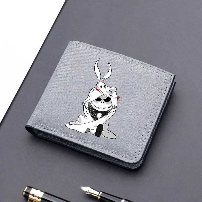 Disney The Nightmare Before Christmas Wallet for Men Anime Coin Purse Travel ID Card Holder Billfold Kids Halloween Bags Gift