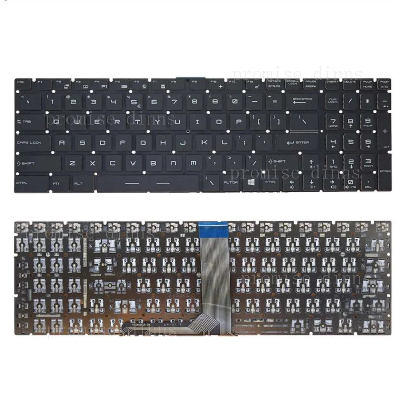 M   For MSI GP65 GP75 Leopard 9SE 9SD GS75 Laptop US keyboard No-backlit