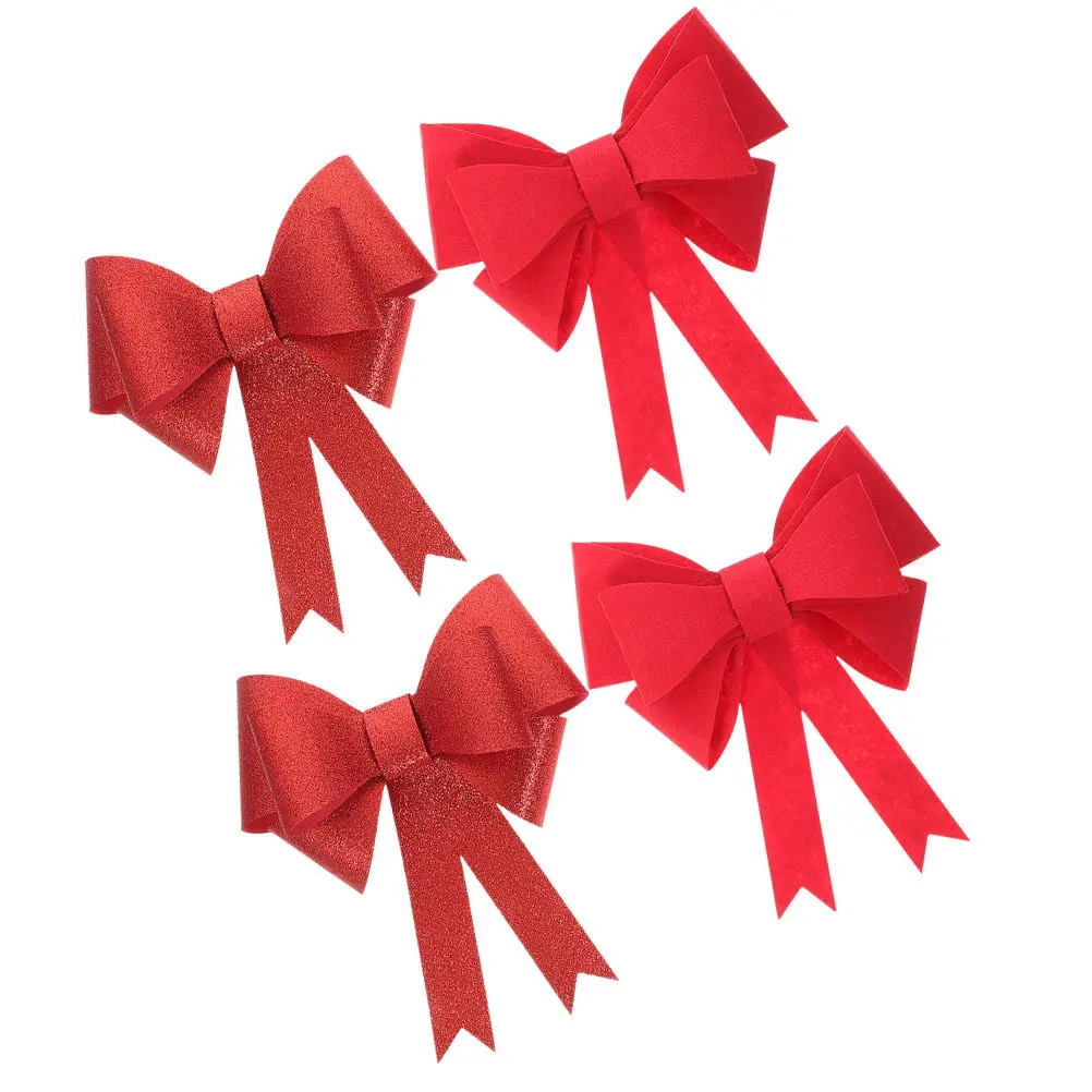 4Pcs Curtain Tiebacks Red Bow Strap Holder Large Bow Knot Wedding Room Decor Photo Prop Curtain Holdbacks Wedding Decor
