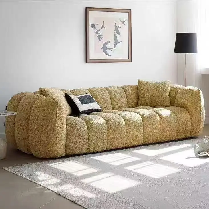 Single-person Household One-piece Molded Compressed Pumpkin Sofa, Boneless Full Sponge High-density Living Room Sofa