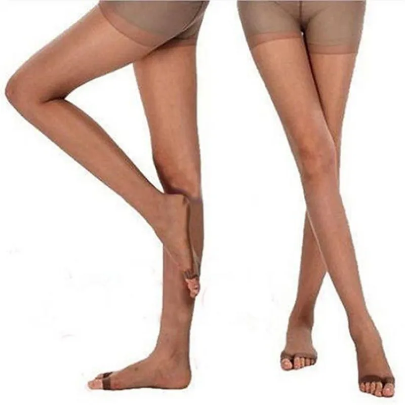 Meia-calça ultrafina elástica para mulheres, meia sem costura, meias sensuais, dedo do pé aberto puro, preto, apertado, tamanho 1, nova moda