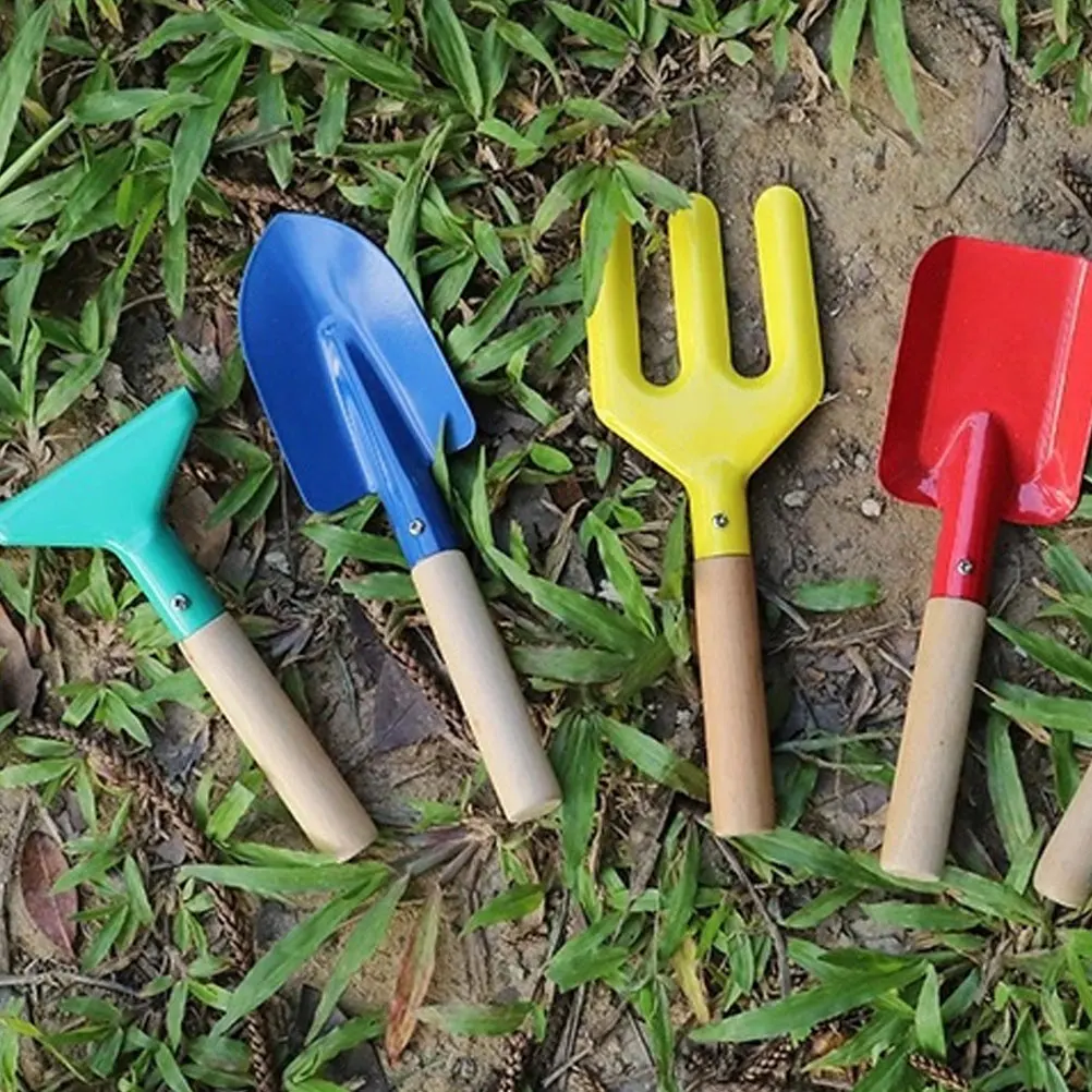 مجموعة أدوات الحديقة مجرفة يدوية أدوات حفر مجرفة مدببة مقبض خشبي أشعل النار المعدني