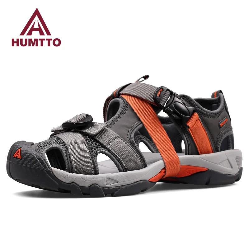 HUMTTO Summer Sandals Breathable Hiking Shoes for Men Outdoor Water Beach Mens Sandals Camping Fishing Climbing Aqua Man Shoes