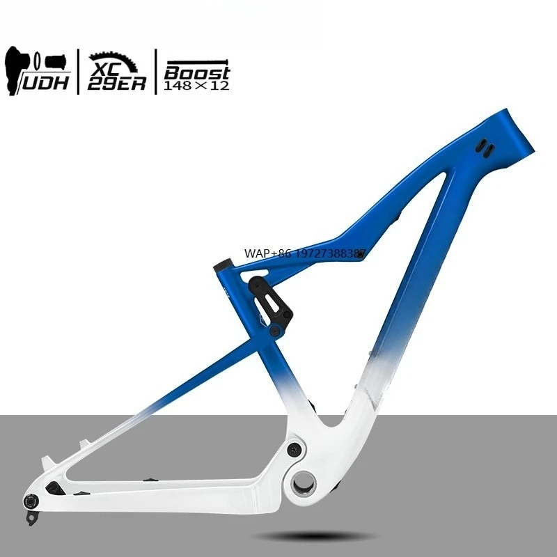 

Рама для горного велосипеда с полной подвеской, карбоновая, ось Boost 148 мм, карбоновая рама для MTB с полной подвеской, 29 дюймов, крепление UDH