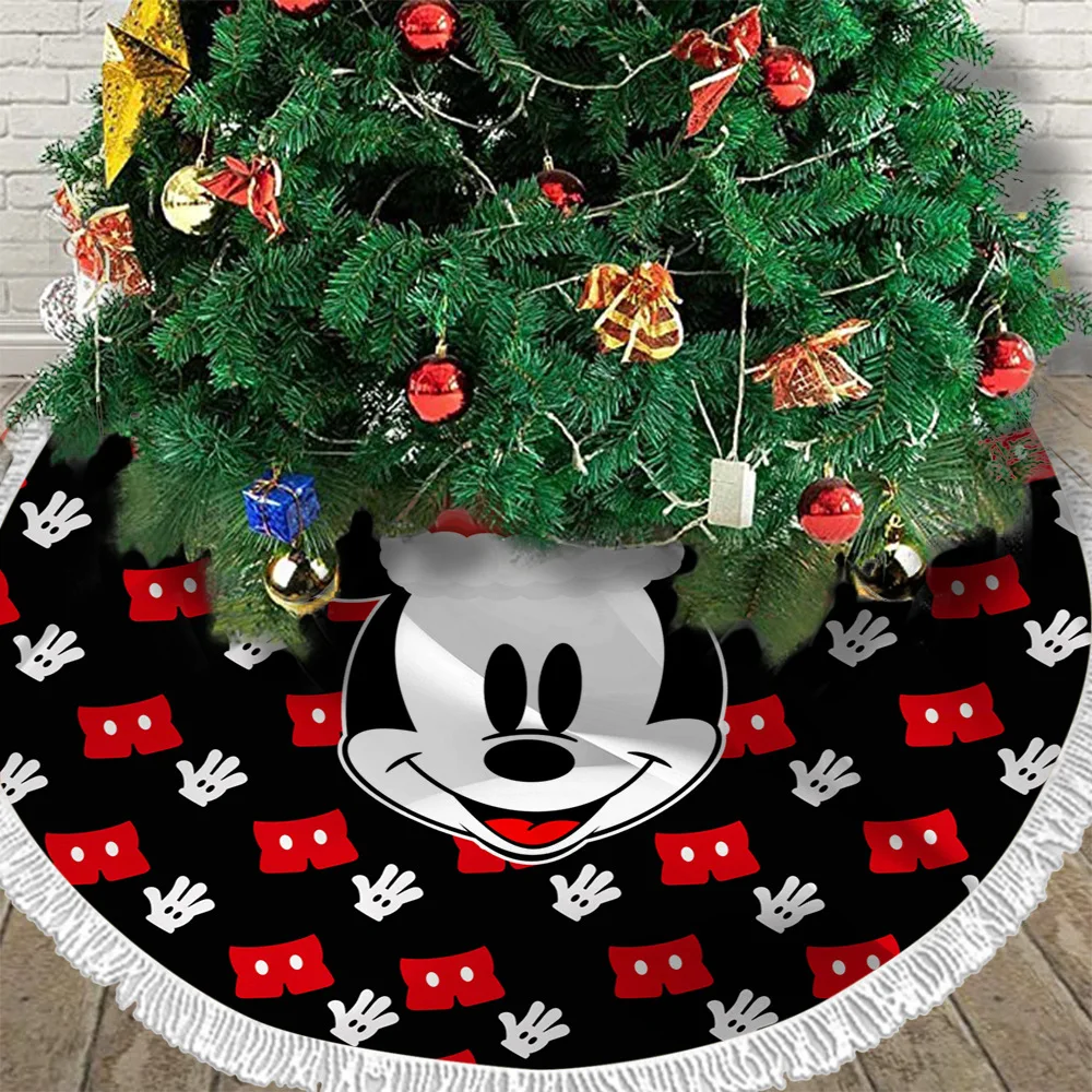 Mickey Mouse Christmas Tree Apron Kawaii Mickey Printing Tree Apron Living Room Bedroom Christmas Decor Christmas Gifts