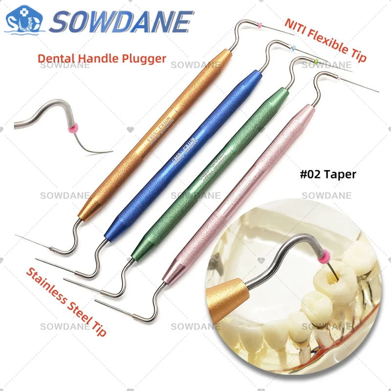

Dental Hand Plugger NITI Tip Flexible Dentist Endodontic Instruments Fill Obturation Endo Materials Spatula Tool