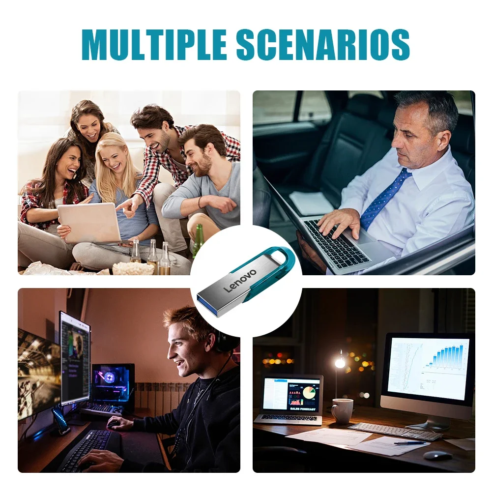 لينوفو 3.0 محرك فلاش USB 2 تيرا بايت محرك القلم المعدني 1 تيرا بايت ذاكرة USB 512 جيجابايت محرك القلم مقاوم للماء 128 جيجابايت للأجهزة اللوحية