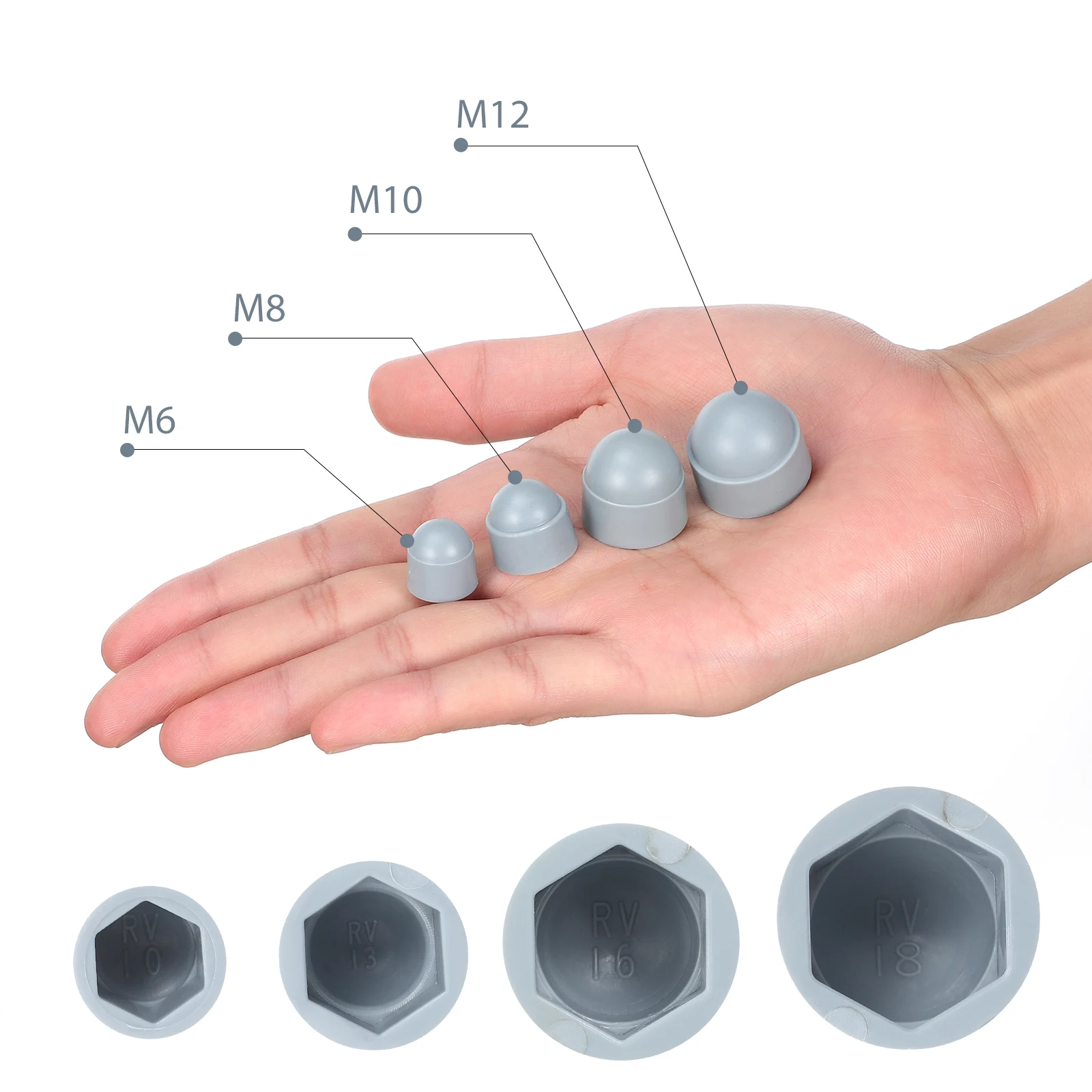

40pcs Hex Nut Covers Plastic Hexagon Nuts Caps Screw Cap Reusable Long Lasting Protection Weathering Damage Finished