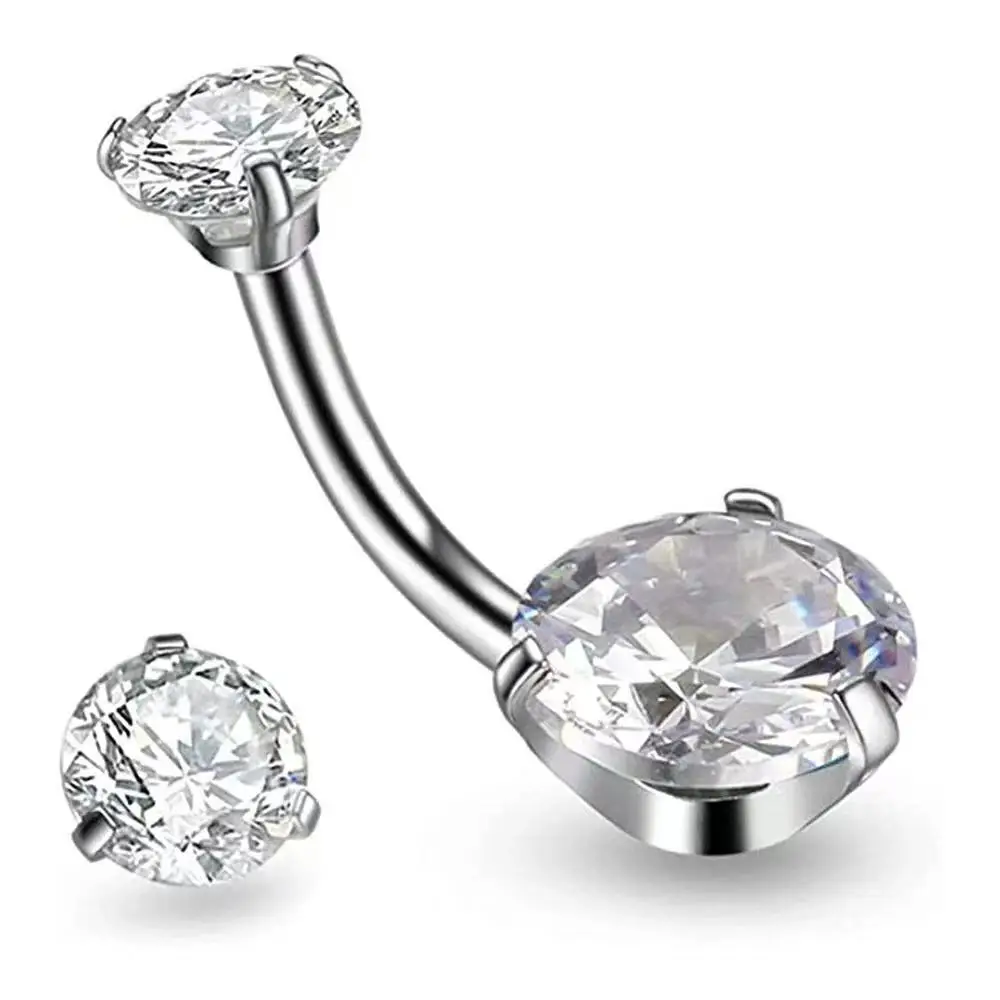 8PCS Belly Piercing Kit with 14G Belly Button Ring
