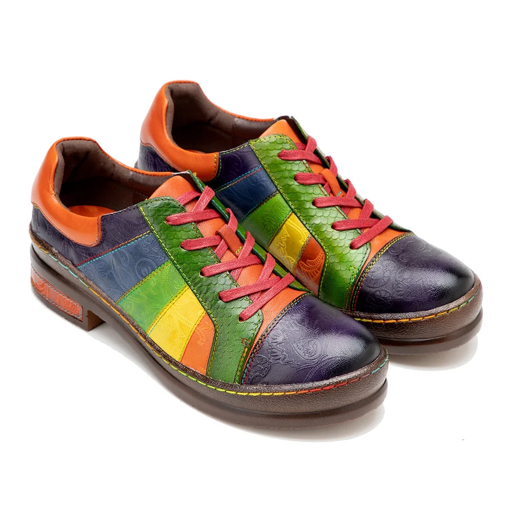 

Factory direct explosion models handmade flush seven color autumn and winter models retro women's shoes