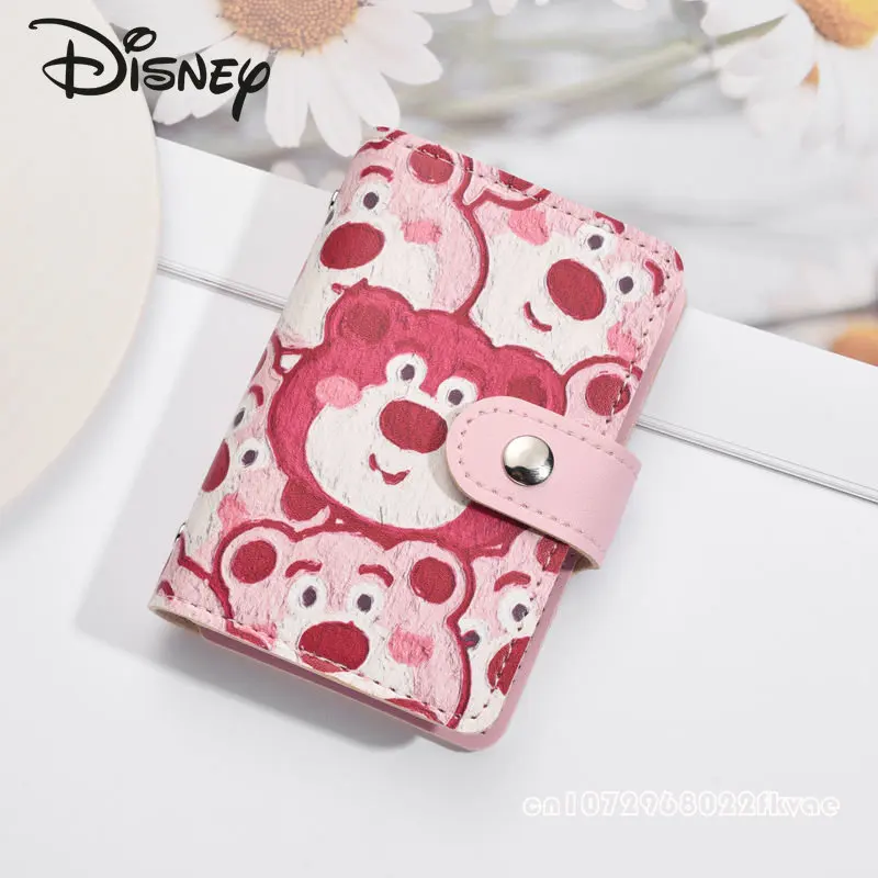 Disney Aardbei Beer Multifunctionele Kaart Tas Grote Capaciteit Multi Card Slot Kaarthouder Cartoon Leuke Dames Bankkaart Zak