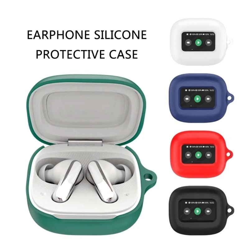 For JBL LIVE BEAM 3 Earphone Case Silicone Bluetooth Headphone Protective Cover Colorful Washable Charging Box Sleeve With Hook
