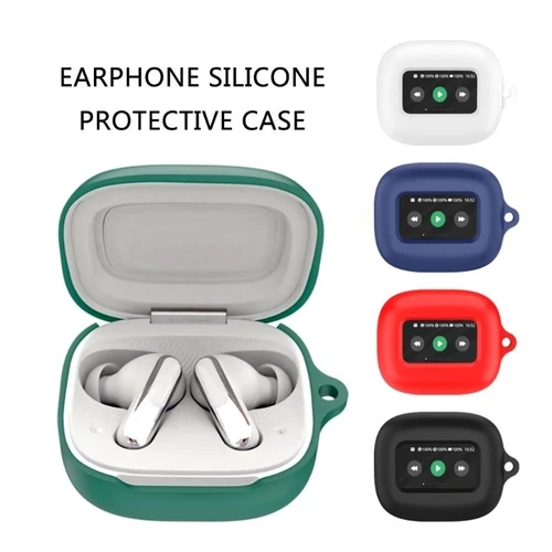 Imagen 1 del producto Funda de silicona para auriculares JBL LIVE BEAM 3, funda protectora para auriculares Bluetooth, caja de carga lavable colorida con gancho