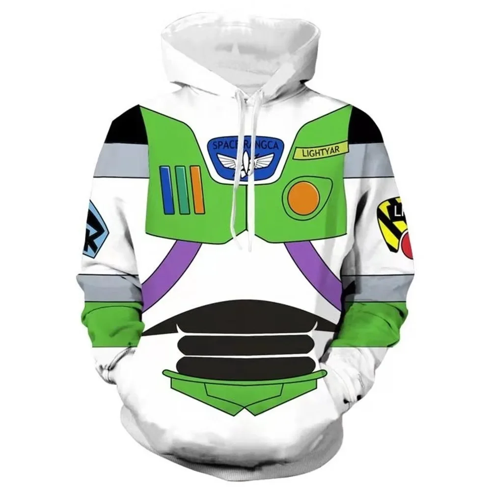 Anime Toy Story Buzz Lightyear Woody 3D Print Hoodies Jacket for Men Spring and Autumn Coat Tops Cosplay Costume Christmas Gift