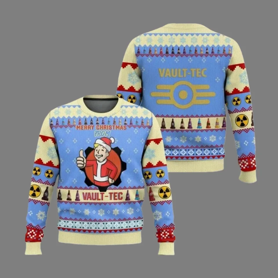 تداعيات سترة عيد الميلاد القبيحة مضحك ثلاثية الأبعاد الرسم شتاء دافئ دافئ البلوز للرجال النساء عطلة حفلة عيد الميلاد هدية 2025/26