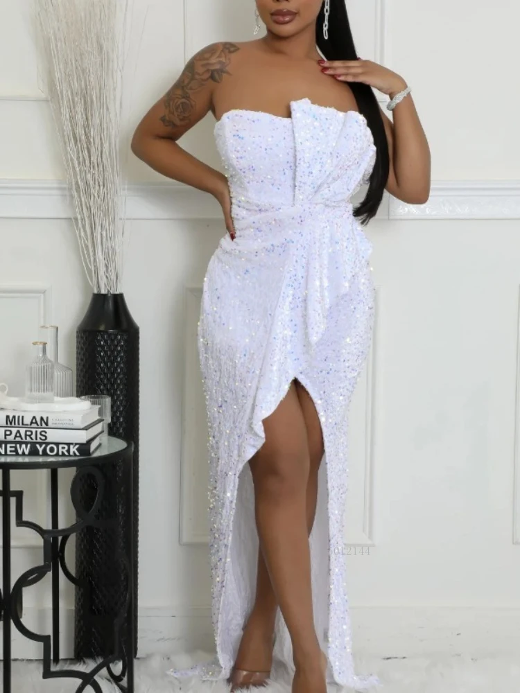 

Дашики с блестками, вечерние платья в африканском стиле для женщин, летнее сексуальное свадебное длинное платье без рукавов из полиэстера, африканская одежда