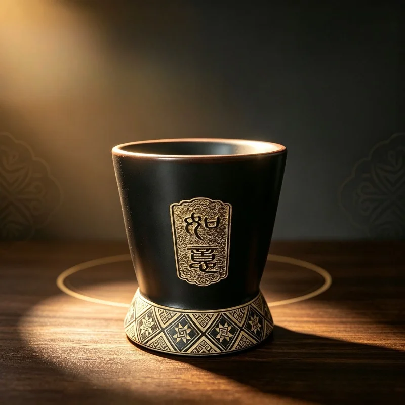 Qinzhou Nixing Pottery Ruyi Pattern Teacup Handmade Retro Kung Fu Tea Cup