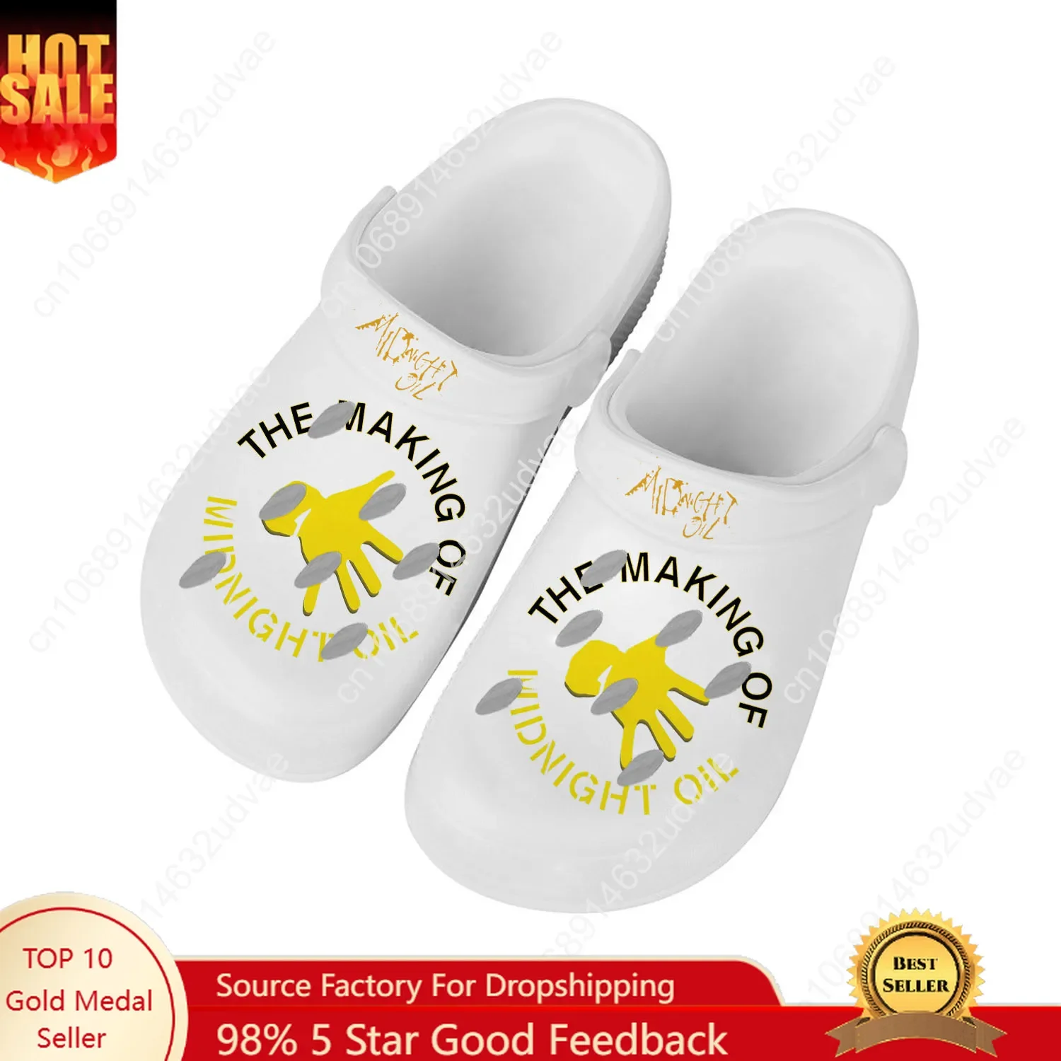 

Midnight Oil Water Shoes Mens Womens Comfortable Fashion Home Garden Clogs Customizd Sandals Beach Breathable Hole Slippers