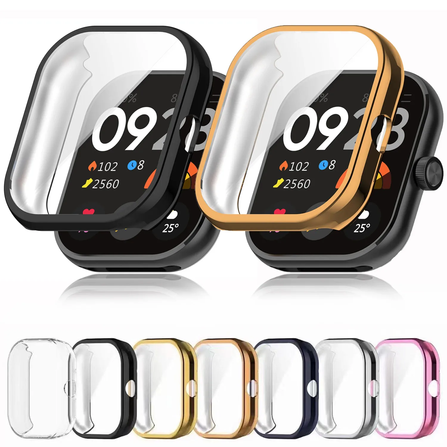 Zachte Siliconen Hoes Voor Redmi Horloge 4 Smartwatch Shell Tpu-Scherm Allround Beschermer Bumperhoes Voor Redmi Horloge 4 Accessoires