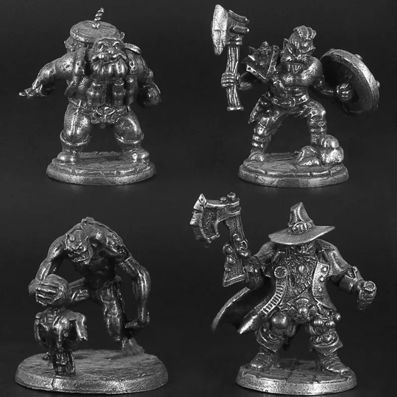 

Dwarf Metal Pygmy Skeleton Man Cupronickel Action Figures Model Ornament Accessories Children Board Game Piece Birthday Gift