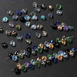 Cuentas de cristal con forma de gota de agua, abalorios sueltos de cristal austriaco para la fabricación de joyas, accesorios para collar y pendientes, 8x10mm