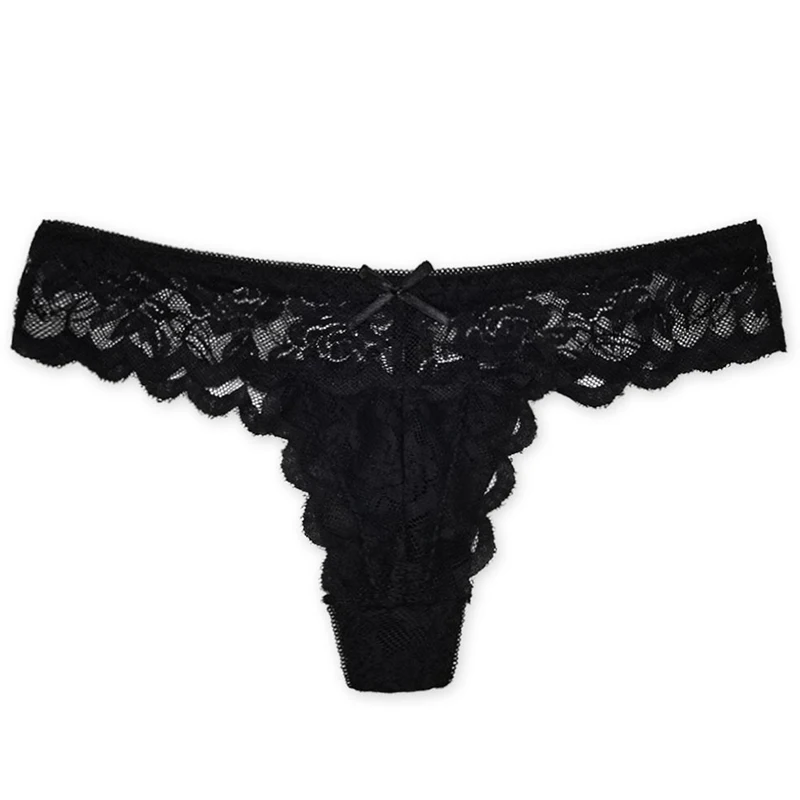 Трусики-танга женские кружевные, 6 шт.