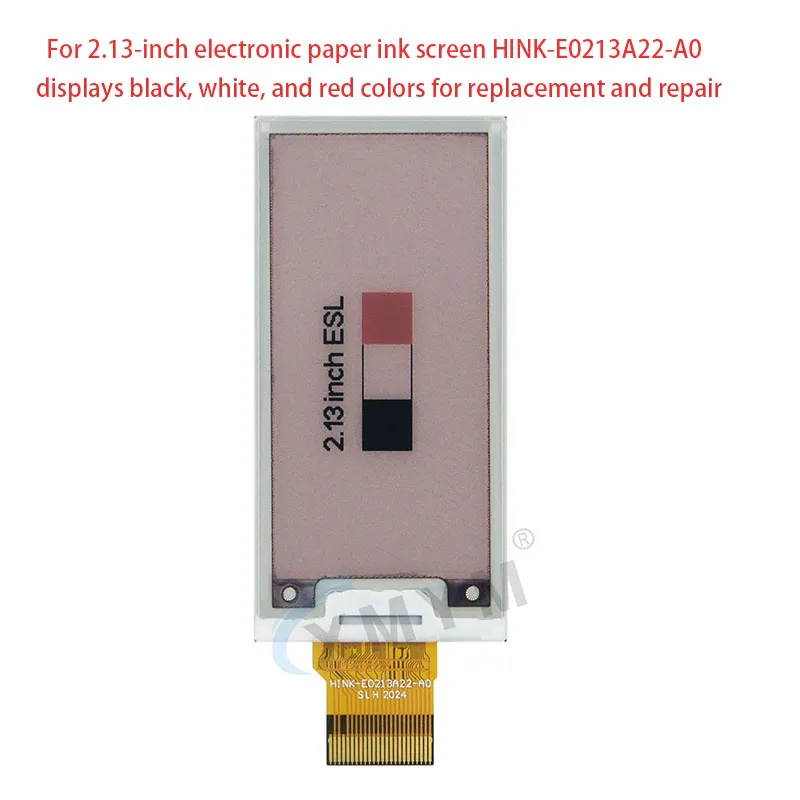 Per lo schermo a inchiostro elettronico da 2,13 pollici HINK-E0213A22-A0 visualizza colori nero, bianco e rosso per la sostituzione e la riparazione
