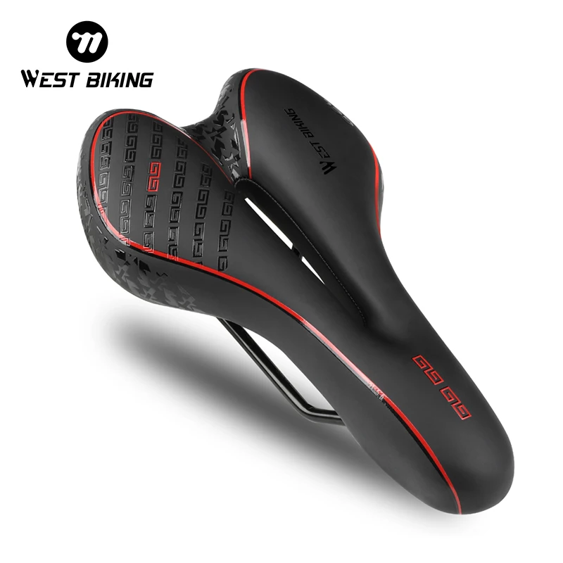 

WEST BIKING Bicycle Saddle MTB Mountain Road Bike Seat Hollow Comfortable Cycling Cushion Shock Absorption Men Women Riding Part