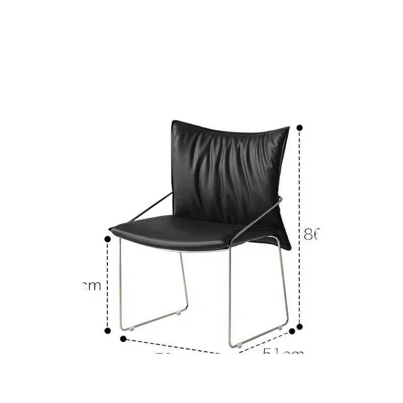 European Home Light Luxury Dining Chair Antique Designer Simple Modern Chair Leisure Backrest Office Single Chair