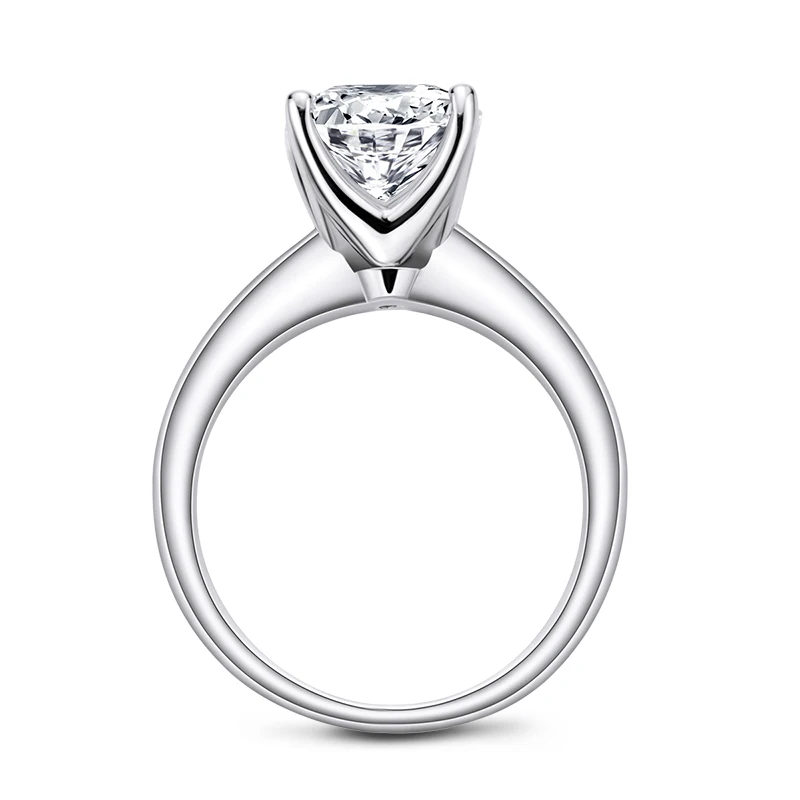 Iogou Moissanite Diamante Solitaire Anéis De Casamento para As Mulheres, 3.0 Quilates, Cor D, 100% 925 Sterling Silver, Jóias de Noivado de Luxo