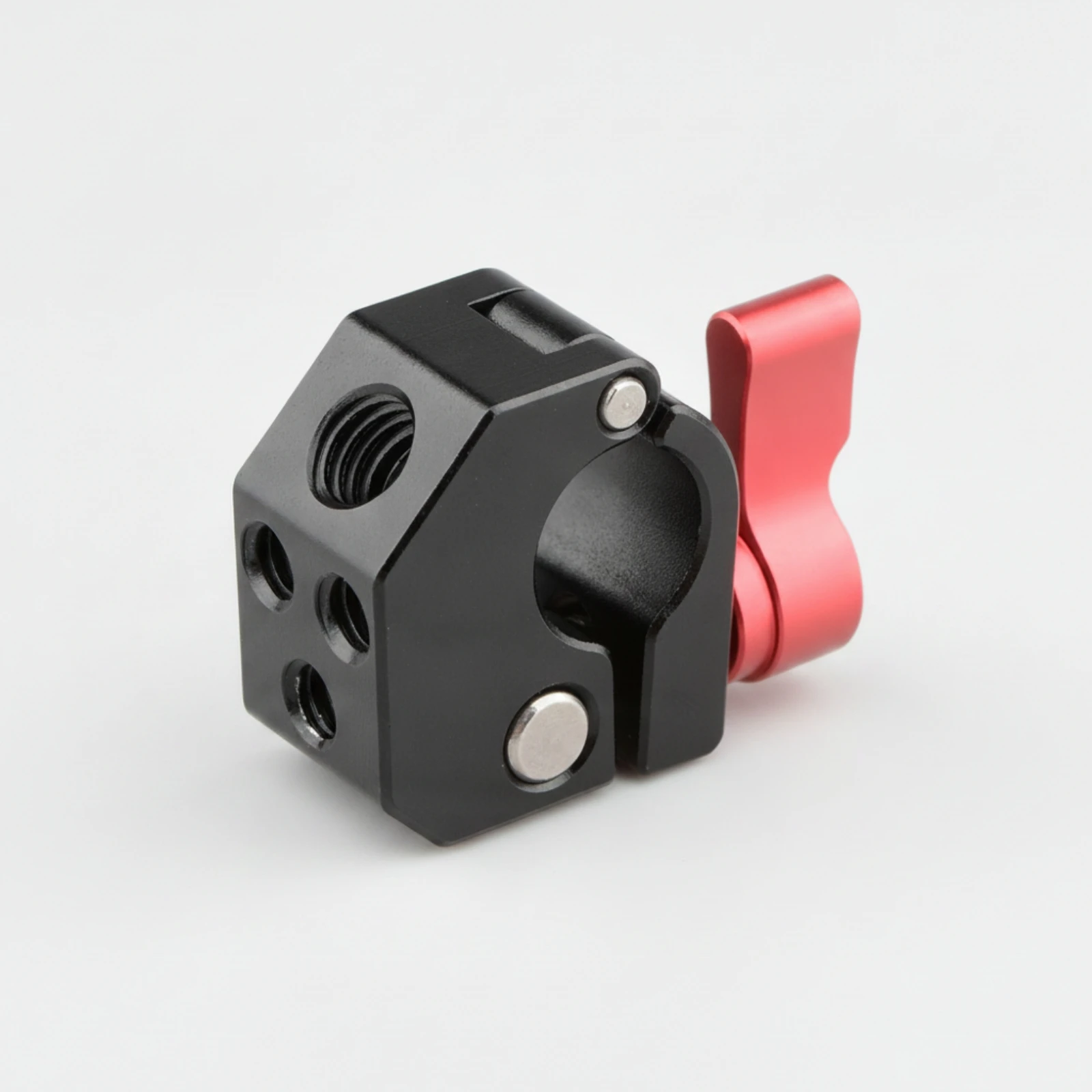 15mm Rod Clamp Easy to Install Single-Hole Tube Clamp Compact Anodized for Videographers, Camera Rig, DSLR Setup
