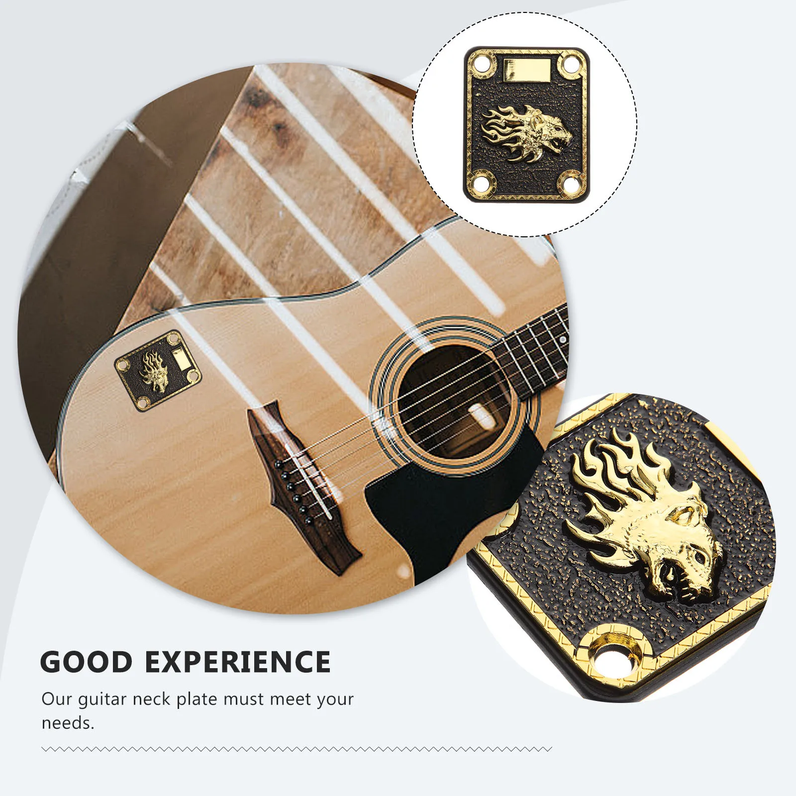 

Guitar Neck Shim Alloy Durable Metal Neck Spacer Animal Head Design for Stability and Sound Enhancement Guitar Accessories