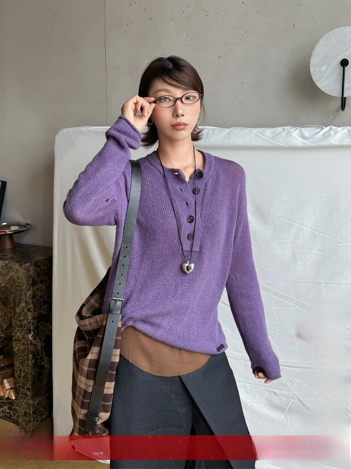 

Brand Knitted irt REFOUND TEN Casual Sle Long Sve Mid-Length Regular Fit Women's Faion Winter 2025