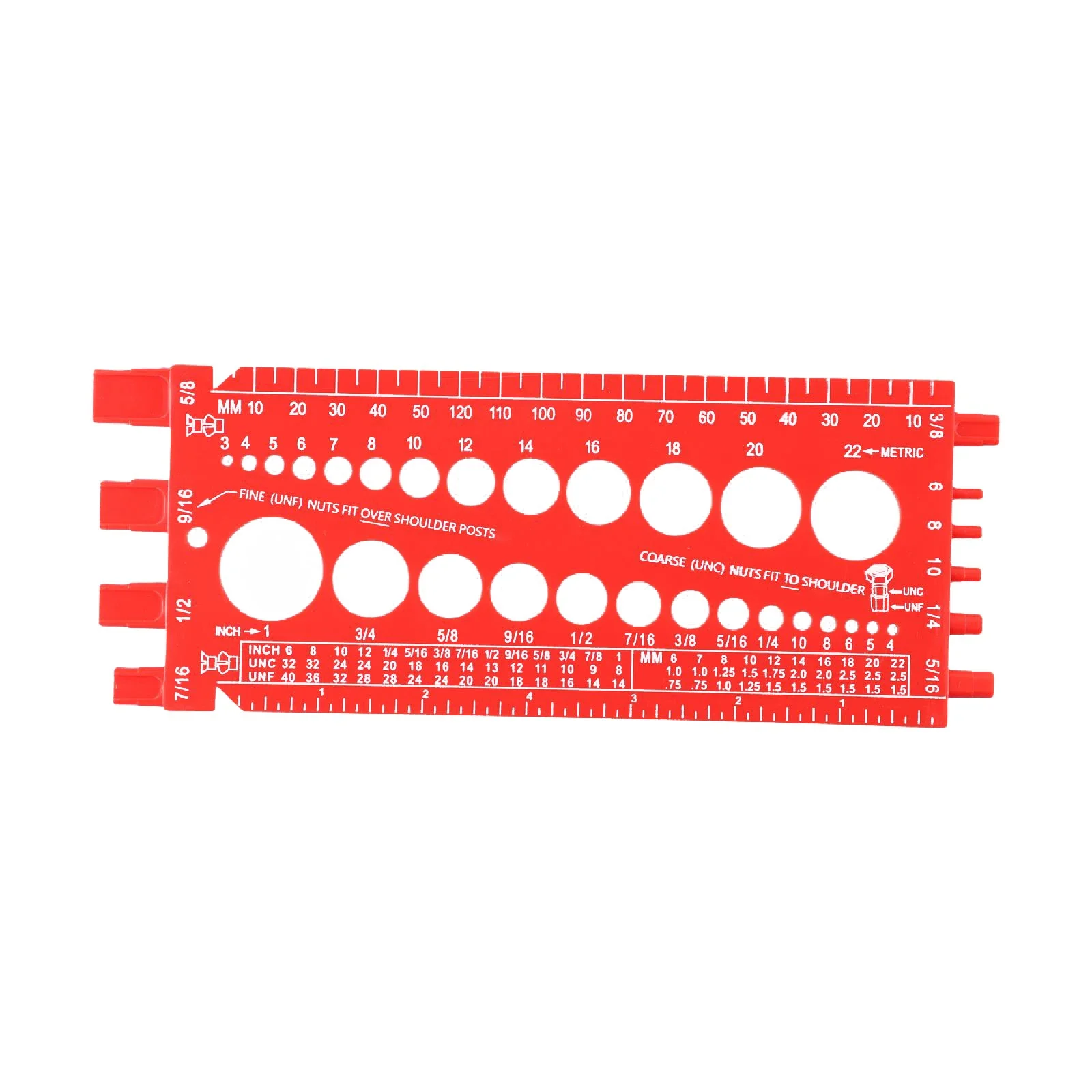 

21cm/8.27inch Measuring Tool Measuring Tool Drill Bit Fasteners Gauge Measuring Tool Metric Imperials Gauge Tester