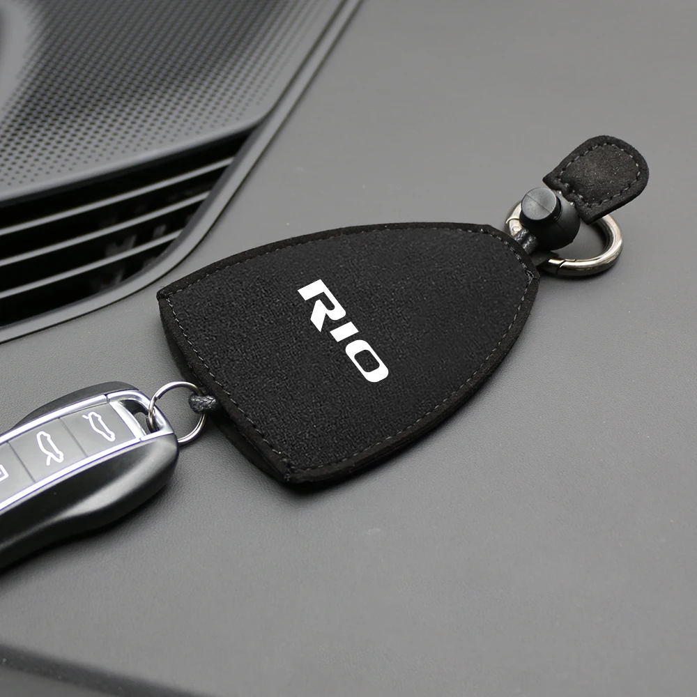 For Kia Rio 3 4 K2 K3 X-Line Suede Car Key Protective Case Premium Auto Key Wallet Protective Accessories Car Accessories