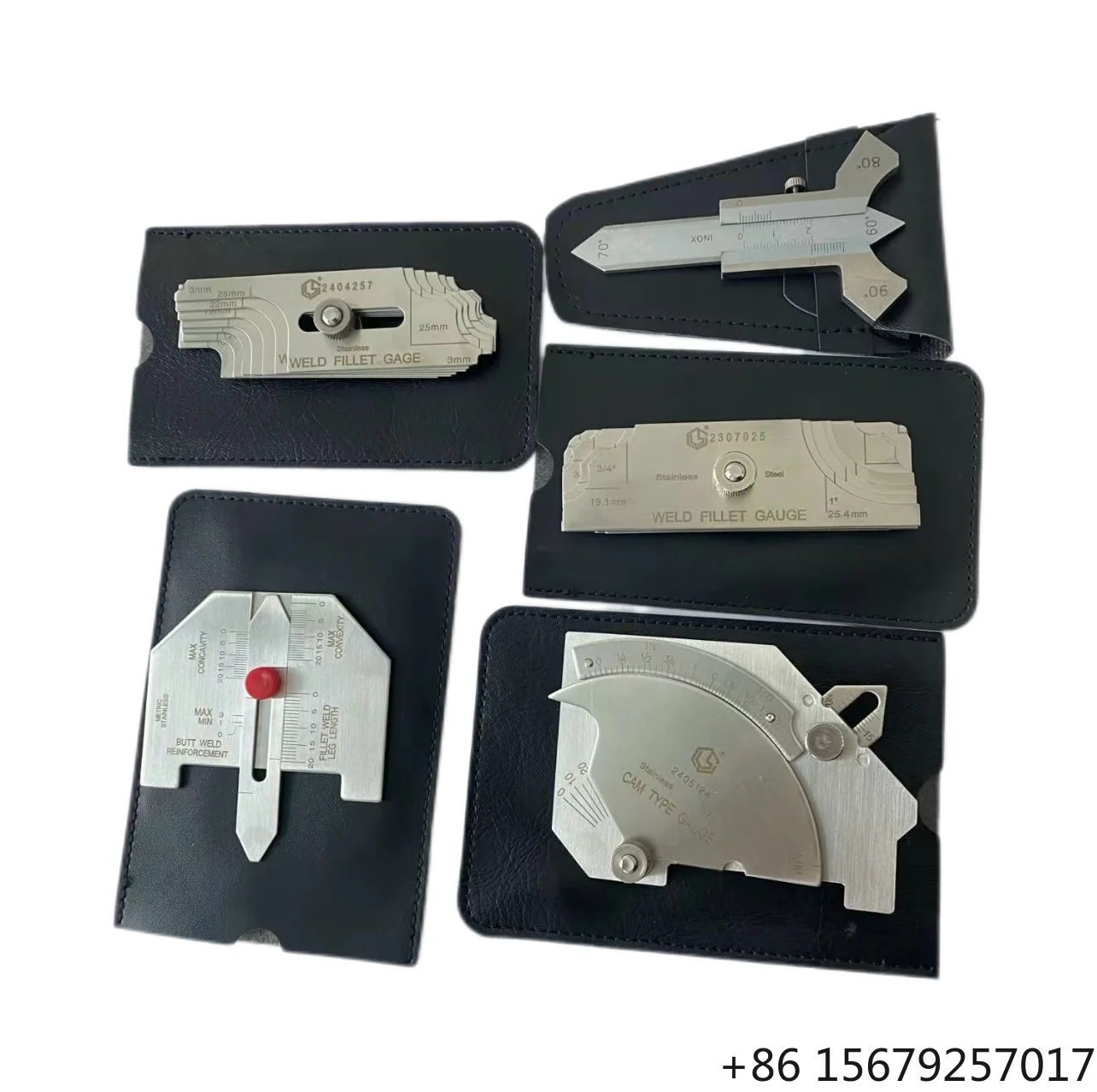 Welding Gauge Tool Kit With Brief Case Type Taper Gage HI-LO Test Ulnar Pipe Pit Ruler Cam Welder Inspection