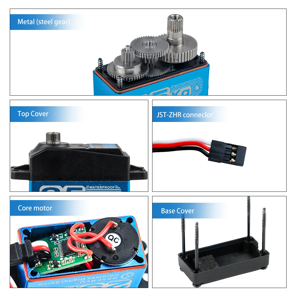 DS3235 PRO เซอร์โวดิจิตอล Coreless 180/270 °   เกียร์สแตนเลสกันน้ําสําหรับ 1/8 1/10 RC Baja รถหุ่นยนต์แรงบิดสูง