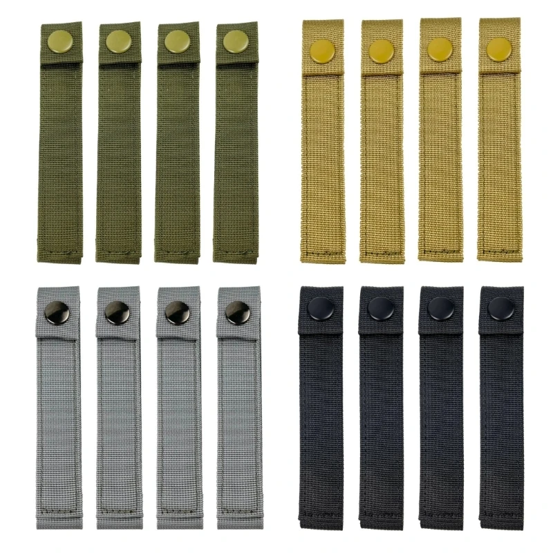 4PCS 6inch Snaps Straps for Backpack, Webbing Attachment Straps