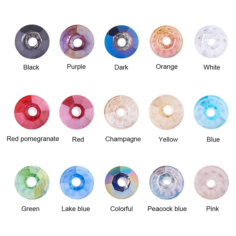 Двойные конусные хрустальные стеклянные бусины, используемые для производства ожерелья, ювелирных изделий