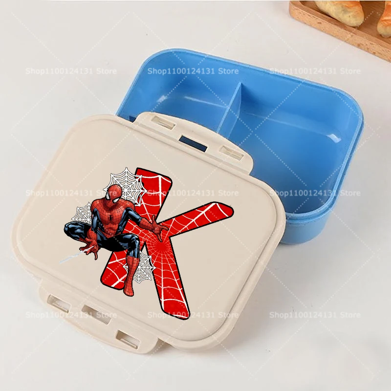 

Marvels Spidermans Lunch Box Kawaii women men Portable Bento Boxs Student Hermetic Food Crisper Single Layer Capacity party Gift