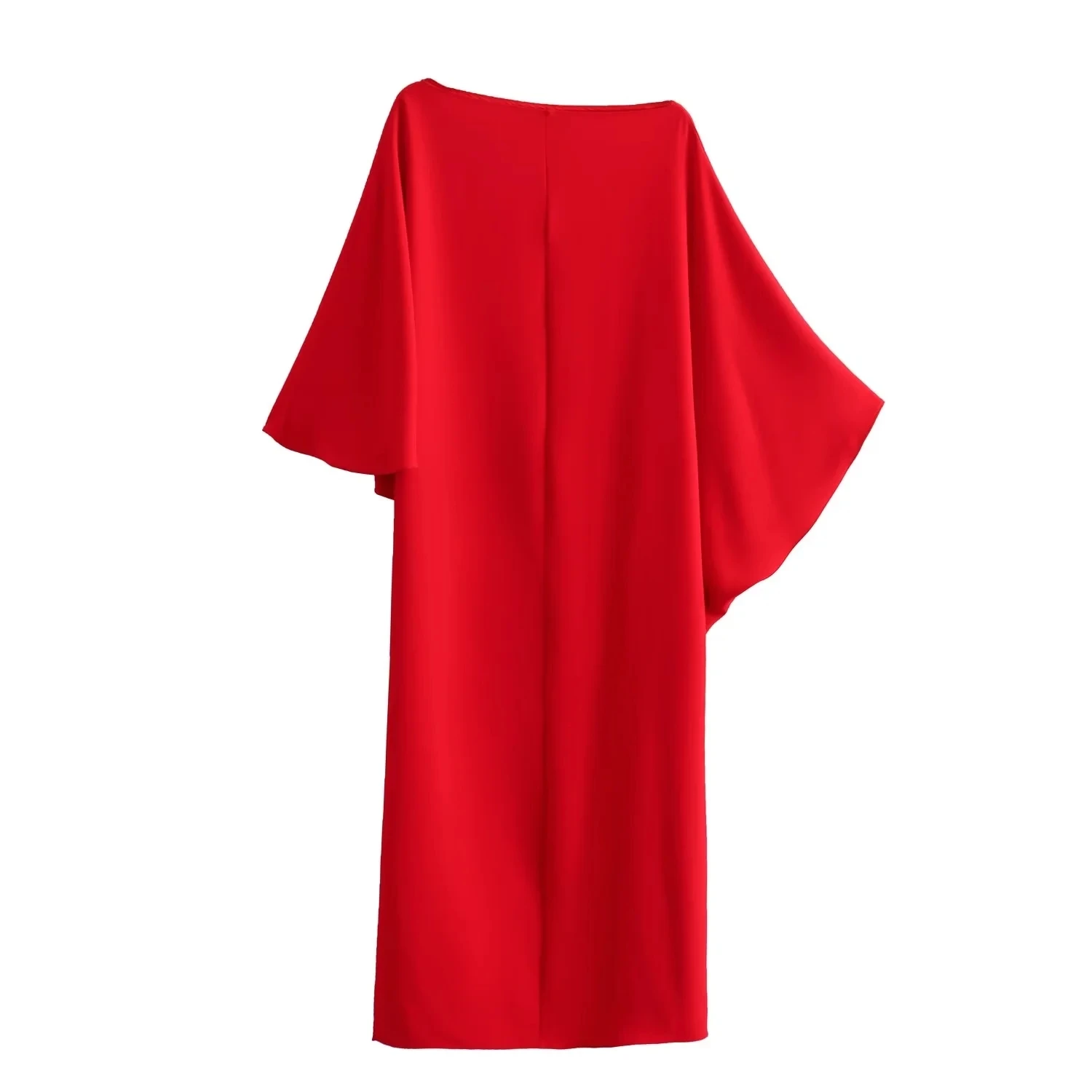 TRAF Woman Asymmetric Red Blouses For Women Fashion 2023 Cape Long Blouse For Women Streetwear Beach Summer Loose Blouses