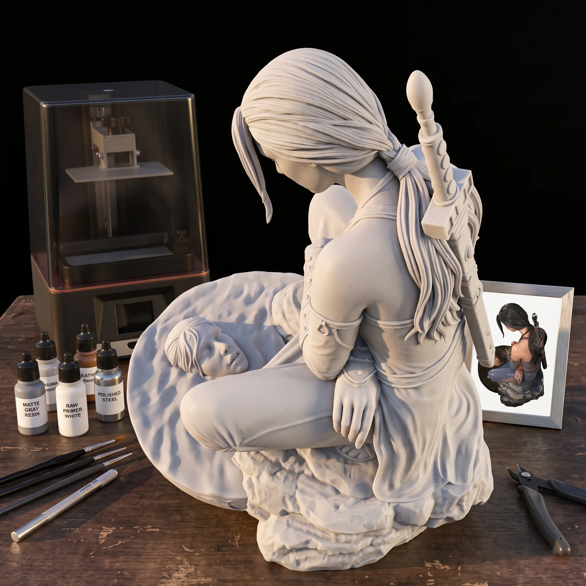 1/24 1/18 1/12 Reflection in the lake Unassembled 3D Printing Model Garage Kits (Requires Painting and Assembly)