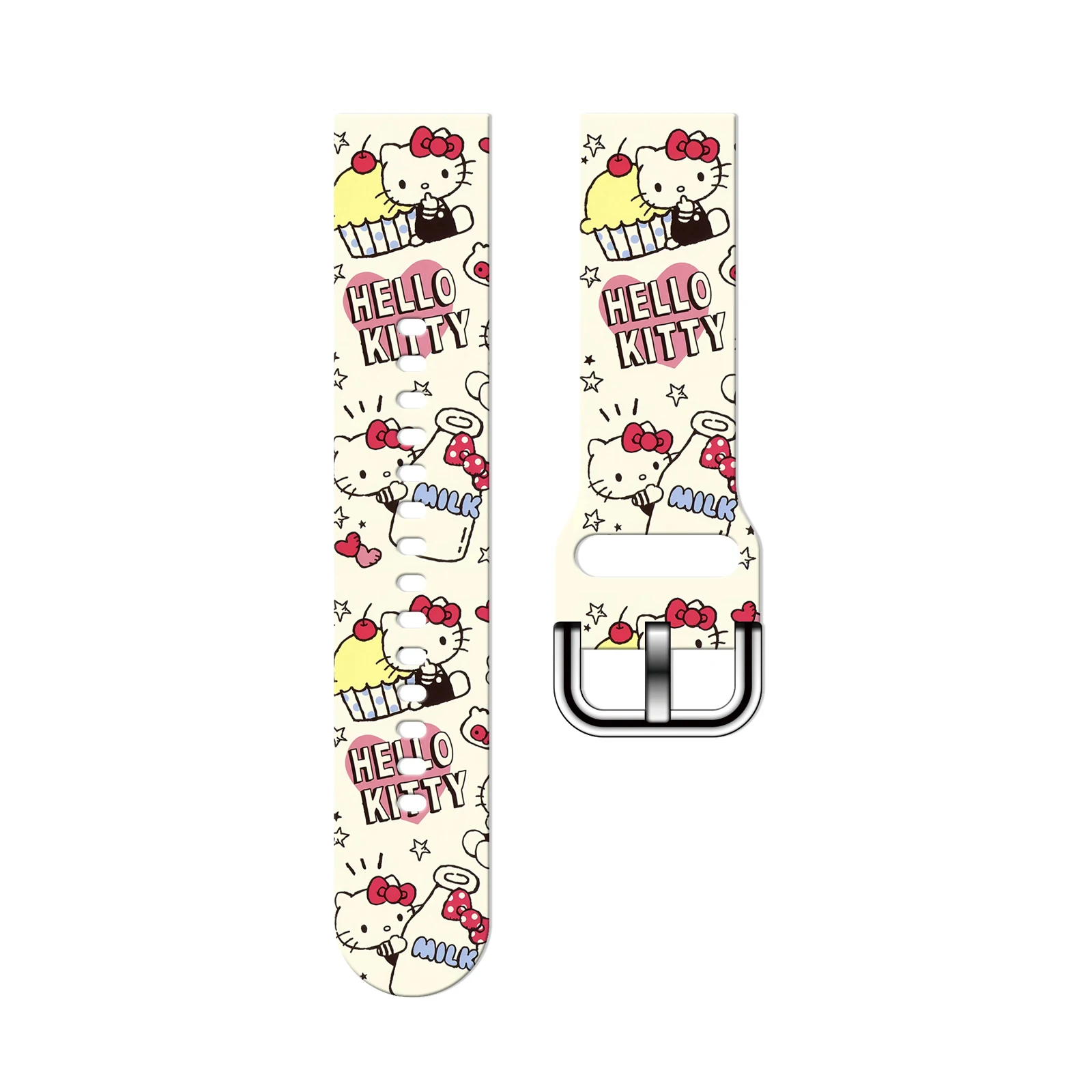 

Sanrio 20mm Cute Kitty Band for Samsung Galaxy Watch 7/6/5 40mm 44mm Band Replaceable Bracelet for Xiaomi Huawei Amazfit Watch