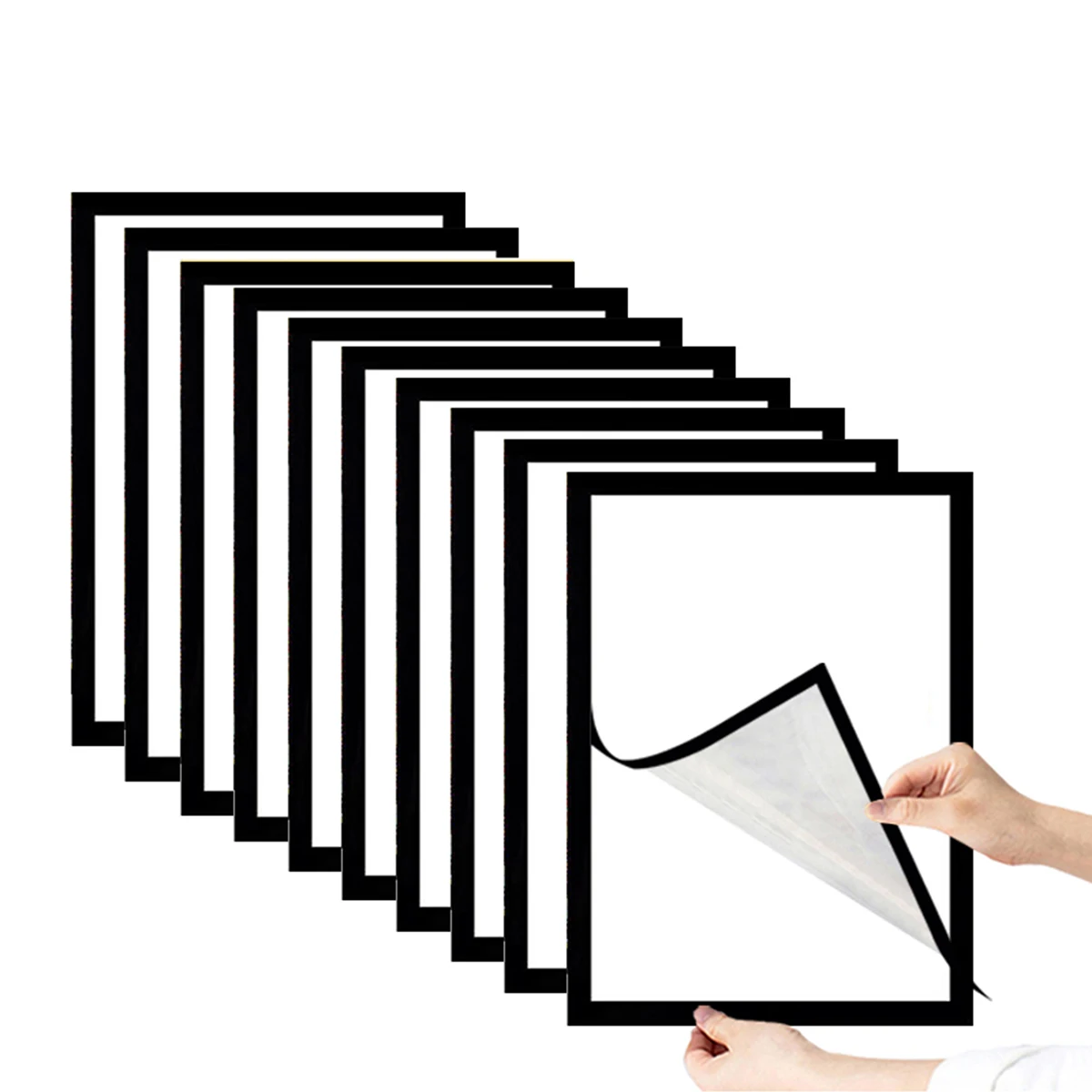 10pcs Magnetic Plastic Soft Gel Photo Frame Gold Black Silver A4 A3 A2 Multi-Purpose Folder Photo Poster Frame