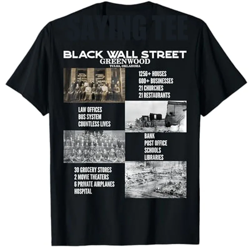 

Vintage Black Business Black History Month Black Wall Street T-Shirt African American Proud Graphic Saying Tee Short Sleeve Tops