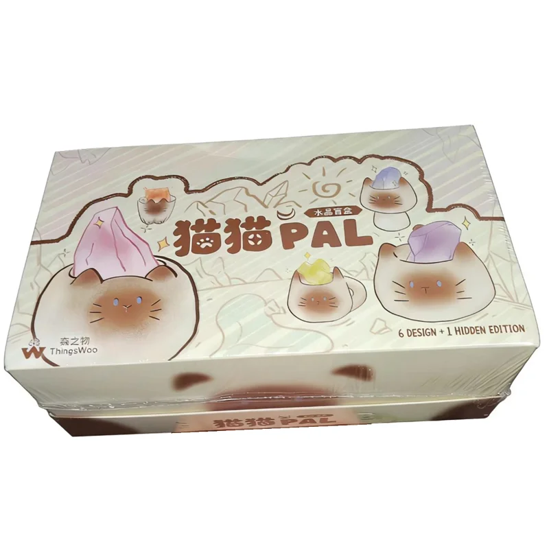 

1/6Pcs PAL Cat Crystal Stone Blind box toys Lucky stone Natural Crystal Stone Cute animal crystal stone Toys Kids Gifts