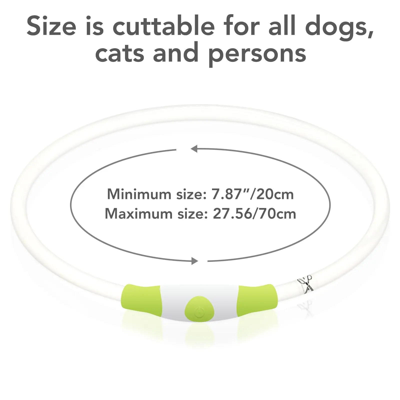 Led Luminous Dog Collar Light Rechargeable Dog Necklace, Fashion Flashing DIY Glowing Safety Collar for Dogs Nighttime Walking