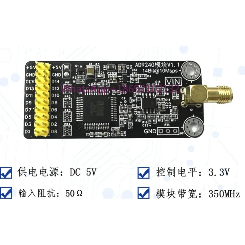 module-ad9240-convertisseur-analogique-numerique-haute-vitesse-14-bits-module-d'acquisition-de-donnees-taux-d'echantillonnage-10msps