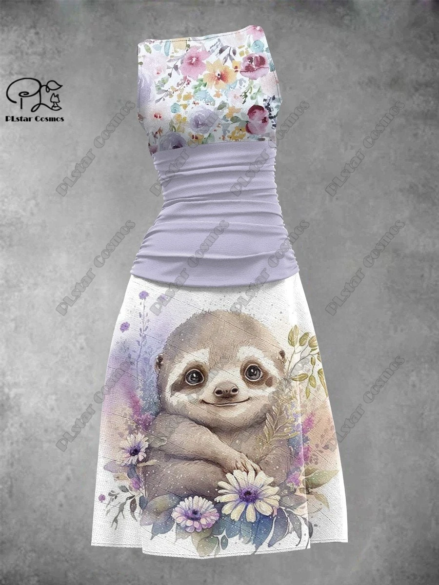 

PLstar Cosmos 3D printing new wolf king tiger panda sloth pattern vest dress series for yourself and friends