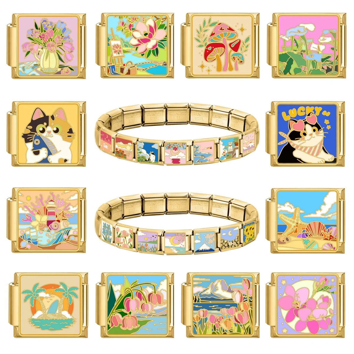 

Новые милые игрушки и собаки для домашних животных, итальянские подвески, подходят для браслета из нержавеющей стали 9 мм для женщин и мужчин, изготовление ювелирных изделий своими руками